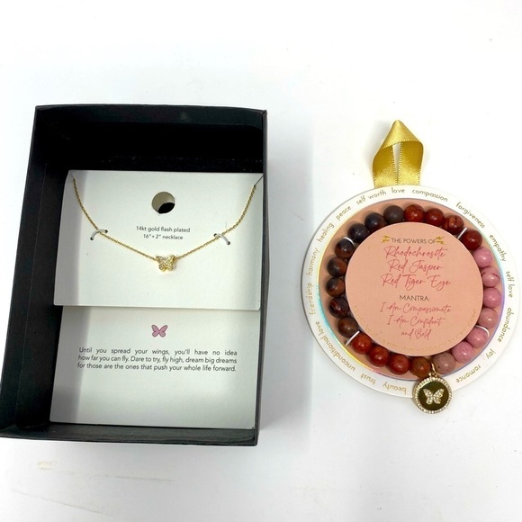 Butterfly Necklace & Bracelet Set - Picture 1 of 3